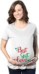 Maternity T Shirt Funny Bump New Pregnancy Tee Funny Graphic Maternity Tee Christmas Maternity T Shirt Funny Maternity White 3XL