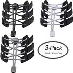 LEWEK No Tie Shoelaces for Kids and Adults - Tieless Elastic Shoe lace with Lock System for Sneakers, Boots or Tennis, Running Shoes (3 Pairs Black White Gray)