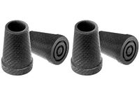 KMINA - Walking Stick Rubber Tips 16 mm and 15 mm (x4 units) 5/8", Ferrules for Walking Sticks, Walking Stick Rubber Ends, Stoppers for Walking Sticks, Walking Stick Ferrules Black