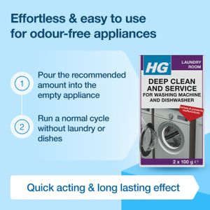 HG Washing Machine & Dishwasher Cleaner – Deep Clean Powder