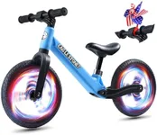 EagleStone Colorful Lighting Toddler Balance Bike 2 Year Old,Age 2 to 5 Years Old,Lightweight Toddler Bike with Inflatable Tires and Adjustable Seat, 2 3 4 5 Year Old Boys Girls Birthday Gift,Blue