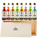 Birthday Vodka Tasting Gift Set - Miniature Vodka Set Perfect For Any Vodka Lover - Pack of 8 Glass Bottles - Made By IL GUSTO