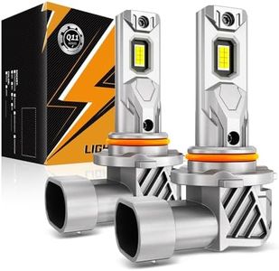 Auxbeam 9005 H10 9145 Fog Light, Super Bright 1:1 Mini Size 6500K White, 9005 Fanless Replacement For Off-road Use Or Powersports, Plug and Play, Pack of 2