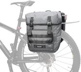 Rhinowalk Bike Pannier Bag 40L Double Pannier Bags Saddle Bags for Rear Rack Bicycles with Carrying Handle with Reflective Trim Professional Cycling Accessories-Grey