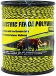 BESTEEL Upgraded Electric Fence Poly Wire 1650 Feet 500 Meters, 1/8" Diameter Portable Electric Fencing Polywires, 6 Stainless Steel Strands for Reliable Conductivity and Rust Resistance UV Resistant