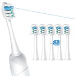 FitMount Toothbrush Replacement Heads Compatible with WaterPik Sonic Fusion 2.0, 5 Pack, FitMount Flossing Brush Head Fit for Water-Pic SF-01 SF-02 and 2.0 SF-03 SF-04