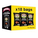 Marmite Oven Baked Cashews - Vegan Savoury Healthy Snacks, 173 kcals per Portion, Source of B Vitamins (18 Packs x 90g))