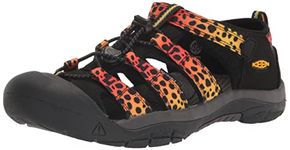 KEEN Kids Newport H2 Closed Toe Sport Sandal, Cheetah Rainbow/Black, 4 US Unisex Toddler