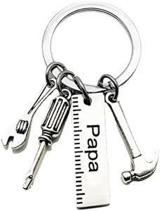 Ediseng Funny Bonus Father Gifts,Customized Dad Birthday Gift,Cool Keychain for Men,Personalized Dad Gifts from Daughter/Son/Wife (silver)