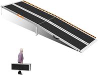 KOLOTOOL Portable Wheelchair Ramp 8FT with Support Legs, Anti-Slip Aluminum Wheelchair Ramps for Home Steps, Threshold & Doorways, Durable Handicap Ramp for Wheelchairs & Scooters 96" L x 29.2" W