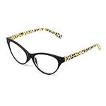 Betsey Johnson Women's Kai Blue Light Glasses, Cheetah, 40mm