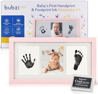 Bubzi Baby Hand & Footprint Kit - Baby Keepsake New Mom Gift - Baby Hand Print & Baby Footprint Kit with Ink Pad for Baby Hand & Footprints - Unique Baby Shower Gifts for New Parents