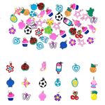 Senhui 100 Pcs Rubber Loom Band Silicone Bracelet Charms