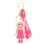 Daiyamondo Upgrade your key game With Elegant Anime 3D rubber Key rings Featuring A long Bow Suitable For Car | Bike Key rings | Gifts | Novelty | Bag Charm| (Cute Doll)