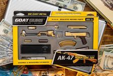 GoatGuns Miniature Gold AK47 Toy | 1/3 Scale | Self Build Kit