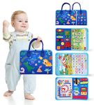 Toddler Busy Board - Montessori Toys for 1 2 3 4 5 Year Old Boys Girls, Sensory Travel Toys for 1st One First Birthday Gifts, Educational Preschool Activities for Learning Fine Motor Skills Age 1-3