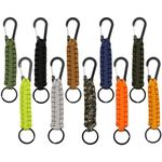 duisoad 10 Pcs Paracord Keyring Braided, Paracord Key Chain Rope Paracord Keychain for Outdoor Hiking, Camping, and Cycling