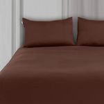 Spread Spain Madison Avenue Cotton with Light Silky and Sateen Sheets 400 Thread Count Super King Size Bedsheet with 2 Pillow Cover (108" x 108" inch Rust)