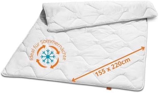 sleepling Ultra leichte Sommerdecke 155x220 cm, Sommer Bettdecke leicht, dünne Sommerbettdecke aus 100% Mikrofaser, Ökotex 100, waschbar 60 Grad