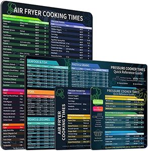 Air Fryer & Instant Pot Magnetic Cheat Sheet Set, Muulaii Air Fryer & Pressure Cooker Accessories Cook Times Chart, Instapot Accessories Quick Reference Guide, Healthy Handy Kitchen Recipe Cookbook