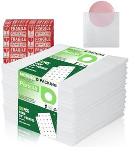 Parts3A Moving supplies,50 Pack Cushion Foam Pouches, 20" x 20" Packing Supplies for Moving, Packing, Transportation and Storage, Incidental Fragile Stickers