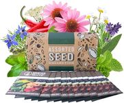 Medicinal & Herbal Tea Garden Seed Collection - Deluxe Assortment - 12 Non-GMO Herb Seed Packets: Sage, Rosemary, Chamomile, Lavender, Peppermint, & More