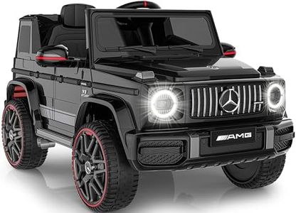 Mercedes-Benz Licensed G63 12V Kids Ride On Car, Ride on Toys with Parental Remote Control, Durable Material Body, Upgraded Motors, LED Lights & Music, Safe Electric Car for Toddlers, Black