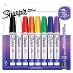 SHARPIE Oil-Based Paint Markers, Medium Point, Assorted Colors, 8 Count - Great for Rock Painting, 2107454