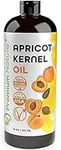 Apricot Kernel Oil - Cold Pressed Carrier Apricot Oil for Essential Oils Mixing, Massage Oil, 16 oz