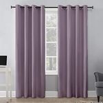 Mahaveer Cotton - Polyester Room Darkeing Blackout Curtain Eyelet with 3 Layers Weaving Technology Thermal Insulated 7 Feet- 4 Piece (Door Curtain) Lavender