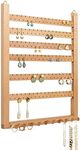 Mymazn Beech Earring Wall Holder Hanging Jewelry Organizer Assembly Display Wall Mount Organizer for Necklaces Rings Scrunchies