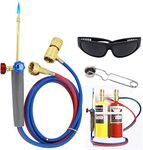 Podoy Propane Oxygen Mapp Welding Torch Kit,Includes Brazing,Sparker, Protection Glasses(Bottle and Bottle Holder not Included) for Soldering,Welding,Heating,Plumbing Micro Mini Propane Torch