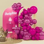PartyWoo Magenta Balloons, 140 pcs 