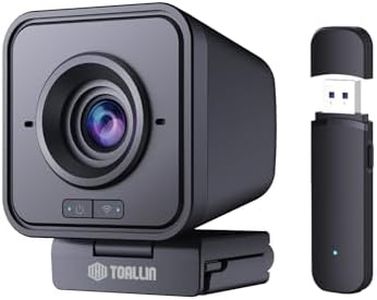 TOALLIN Wireless Webcam for PC, Built-in Noise-Canceling Microphone, 1080P HD Wireless Computer Camera for Video Conferencing, Live Streaming and Online Video Calls