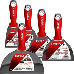 Pro grade stainless steel Putty Knife set – bonus free Hat | Drywall Tool lame, coltelli | Sheetrock Gyprock cartongesso | livello 5 attrezzi