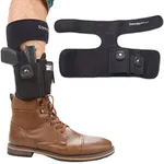 ComfortTac Ankle Holster with Calf Strap and Spare Magazine Pouch for Concealed Carry - One Size Fits Most - Compatible w/Glock 19, 26, 36, 42, 43, S&W Shield, Bodyguard 380, Ruger LCP, LC9, and More