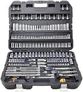 DEWALT Mechanics Tool Set, SAE and Metric, 1/2, 1/4, 3/8 Drive Sizes, 192-Piece (DWMT75049)