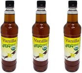 Joe’s Syrup Organic Flavored Syrup, Organic Vanilla, 750 ml (3 Pack)