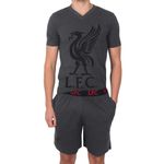 Liverpool FC Official Football Gift Mens Loungewear Short Pyjamas Grey XXL