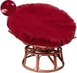 Sqodok Papasan Cushion Cover Only 55in Outdoor Indoor Papasan Chair Cushion Covers Waterproof Papasan Slipcover Papasan Covers for Cushions with Zipper and Ties, Machine Washable, Burgundy