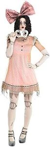 Amscan - Adult Costume Scary Doll Dress Tights Gloves Hairband Bow Mask Halloween Theme Party Carnival