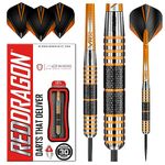 Red Dragon Amberjack 11: 30g Tungsten Darts Set with Flights and Stems