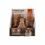 BarkButler x Fofos Woodplay Stix Dog Chew Toys Set of 3, Brown|Medium-Large Dogs (10-30kg)|Spinter Free|Natural Pine Wood Scent|Real Wood Fiber|Chew, Play, Tug