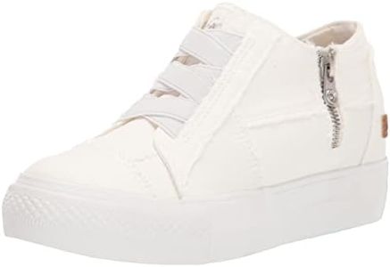 Blowfish Malibu Women's Mamba Canvas Sneaker, White Color Washed, 8