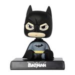 Techpro Super Hero Action Figure Limited Edition Bobblehead with Mobile Holder for Car Dashboard, Office Desk & Study Table- (Batman)