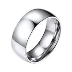 PROSTEEL Men Rings Stainless Steel 8mm Male Midi Rings