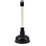 Sink Plunger Kitchen Sink Unblocker Heavy Duty Unblocking Effective Tool with 100mm (4 inch) Cup and 225mm (9 inch) Handle Drain Unblocker for Kitchen, Sink, Shower and Floor Drains, Black/White