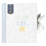 Busy B Blue Baby Journal - Spiral-bound with Ribbon Closure and Four Tabbed Scetions for Photos. Milestones and Memories, Four Handy Pockets for Storing Keepsakes and Stickers - FSC® Certified