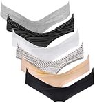 Intimate Portal Maternity Underwear | Pregnancy Postpartum Panties | Under the Bump Bikinis, 6-pk Inspiration, Small