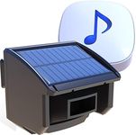 Driveway Alarm- 1/4 Mile Long Transmission Range-Solar Powered No Need Replace Batteries-Outdoor Weatherproof Motion Sensor&Detector DIY Security Alert System